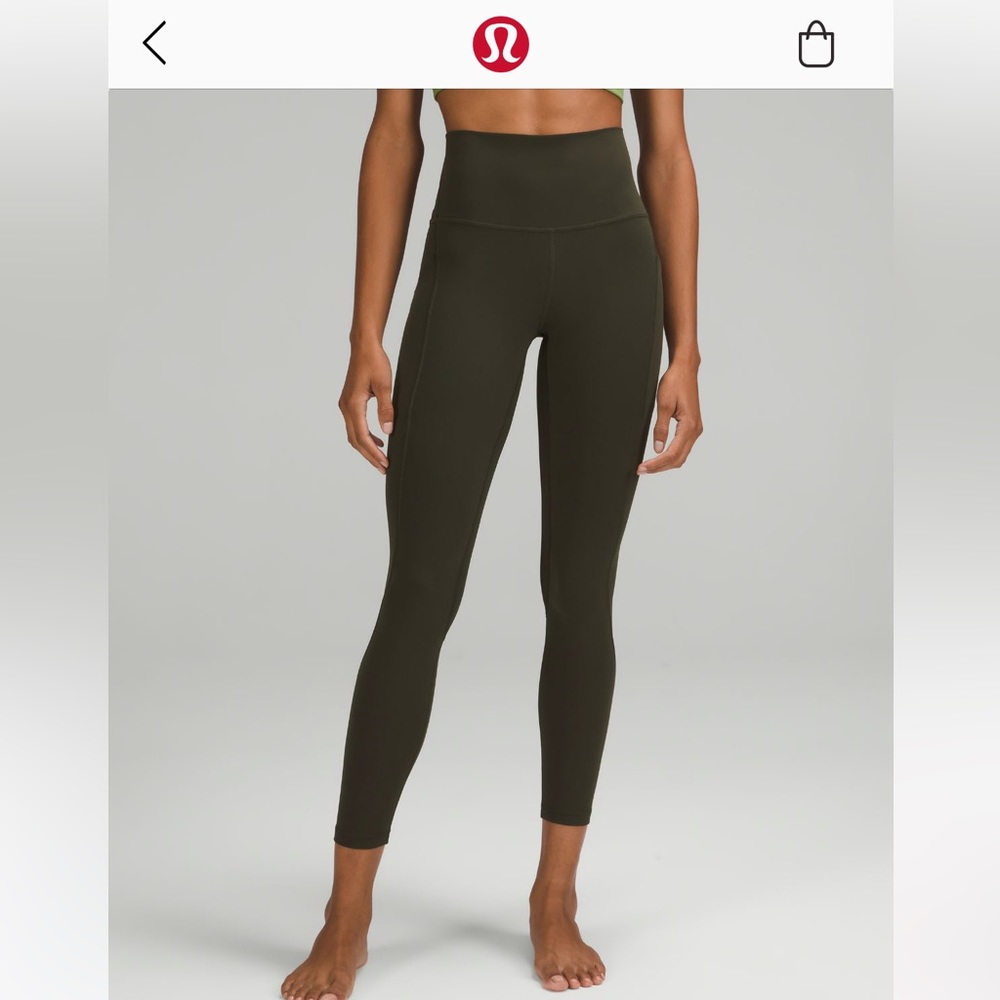 Olive green lululemon align legging size 6